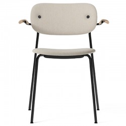 Menu Co Chair, fully upholstered with armrest, Black
