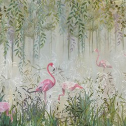 NLXL UON-03 Flamingo’s Garden Wallpaper