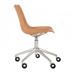 Kartell P Wood Swivel Chair