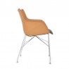 KARTELL Q WOOD ARMCHAIR UPHOLSTERED