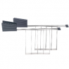 Alessi Plissé Set of two toaster racks for Electric Toaster Grey