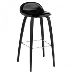 Gubi 3D Counter Stool Wooden Base/Wood Shell