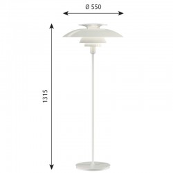 Louis Poulsen - PH 80 Floor Lamp Opal/White