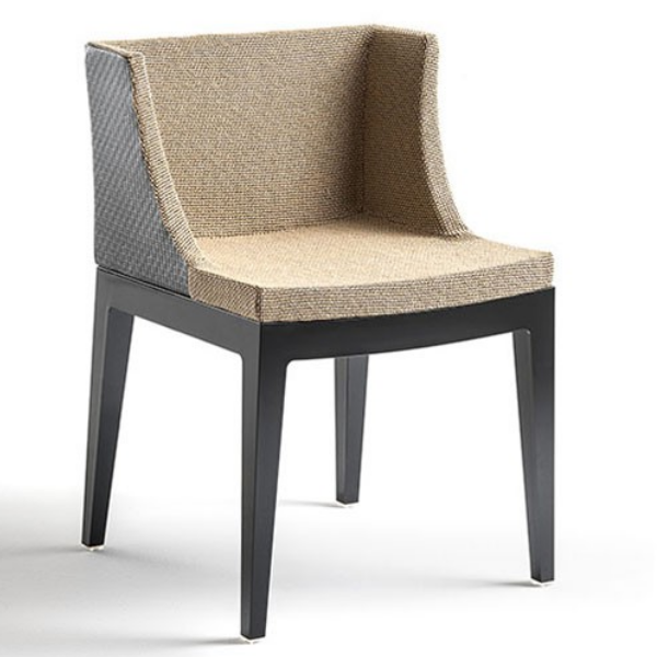 Kartell Mademoiselle Chair Kravitz Seat and Back raffia fabric
