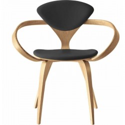 Cherner Armchair Seat/Back Upholstered Leather