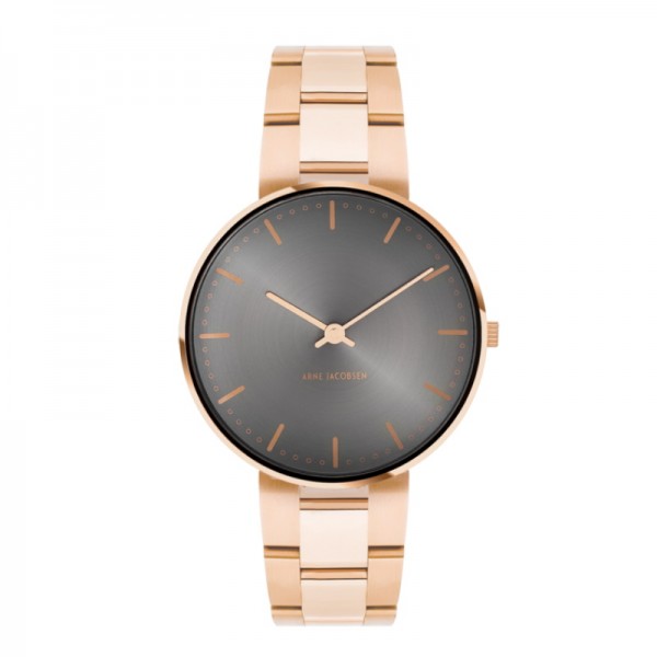 Buy The Arne Jacobsen City Hall Watch Porsgrunn Rose polished and