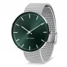 Arne Jacobsen City Hall Watch Evergreen Stainless Steel Mesh Band