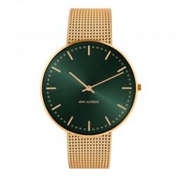 The Arne Jacobsen City Hall Watch evergreen gold at Questo Design