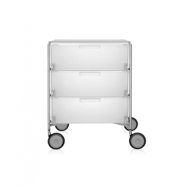 Kartell Mobil by Antonio Citterio 3 Drawers Opaque Ice